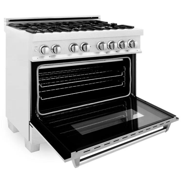ZLINE ZLINE 36 in. Legacy Dual Fuel Range in Satin Stainless Steel w/ Door RAS-SN-36