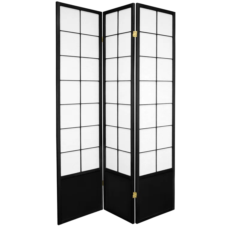Red Lantern SSZEN-Black-3_Panel Folding Screen