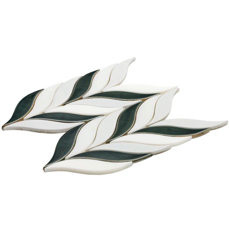 Divine Sprig 2" x 3" Ceramic Mosaic Wall Tile (0.86 Sq. Ft. / Sheet)