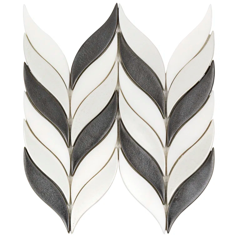 Divine Sprig 2" x 3" Ceramic Mosaic Wall Tile (0.86 Sq. Ft. / Sheet)