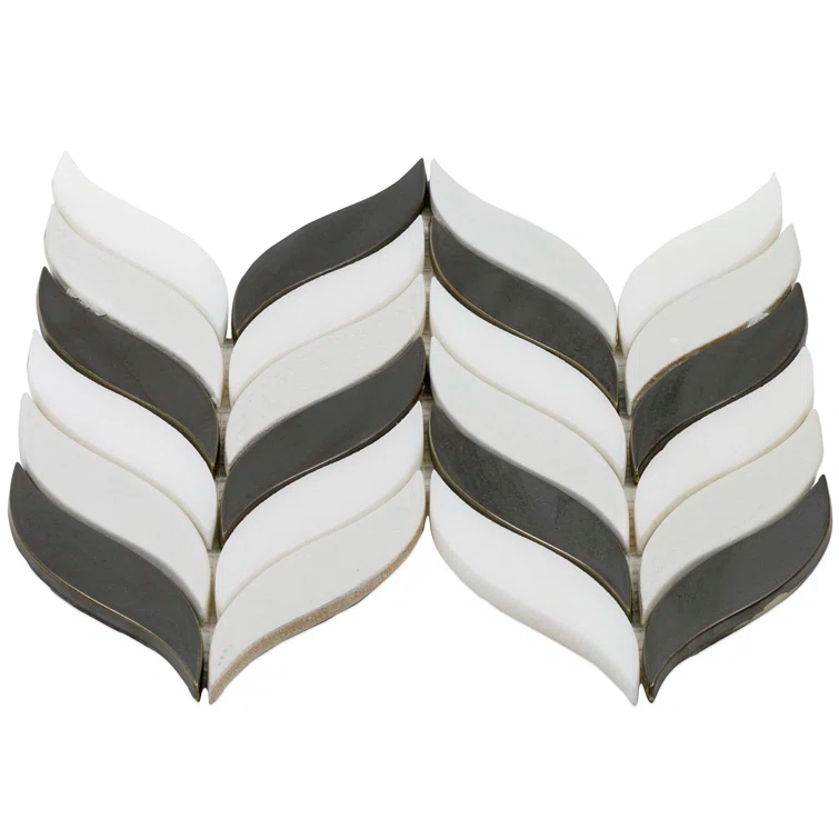 Divine Sprig 2" x 3" Ceramic Mosaic Wall Tile (0.86 Sq. Ft. / Sheet)