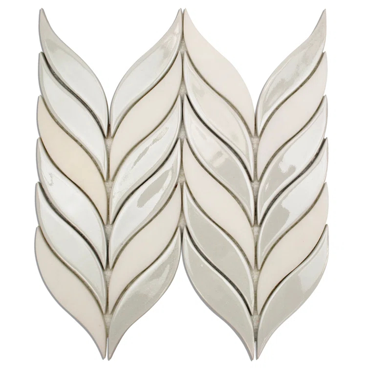 Divine Sprig 2" x 3" Ceramic Mosaic Wall Tile (0.86 Sq. Ft. / Sheet)