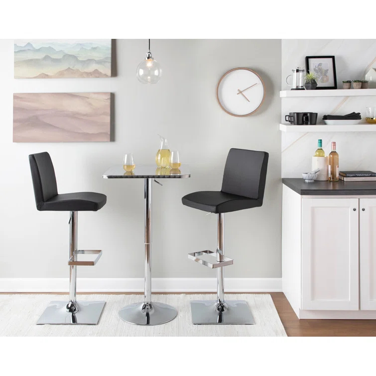 Captain Swivel Upholstered Adjustable Height Counter Stool