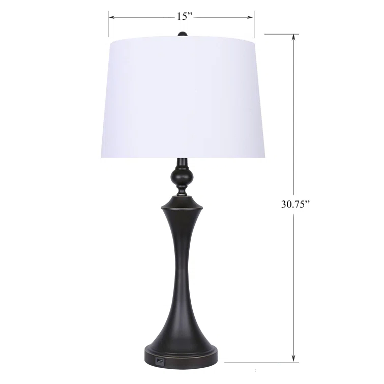 Mattoon Metal USB Table Lamp