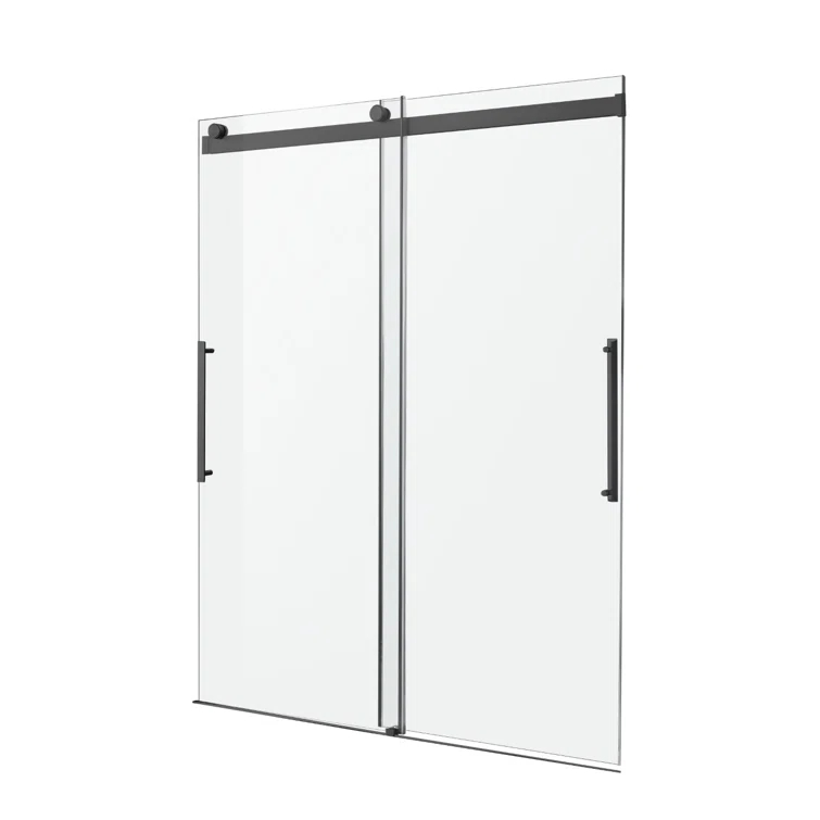 ANZZI SD-FRLS05901MB Stellar 48" W x 76" H Double Sliding Frameless Shower Door