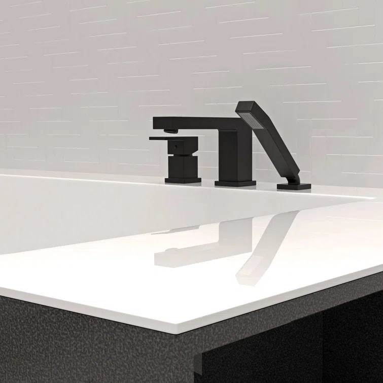 Keeney Quadrato Deck Tub Filler with Diverter QUA43CMB