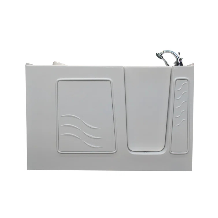 Tucson 60'' x 30'' Walk-in Soaking Fiberglass Bathtub with Faucet