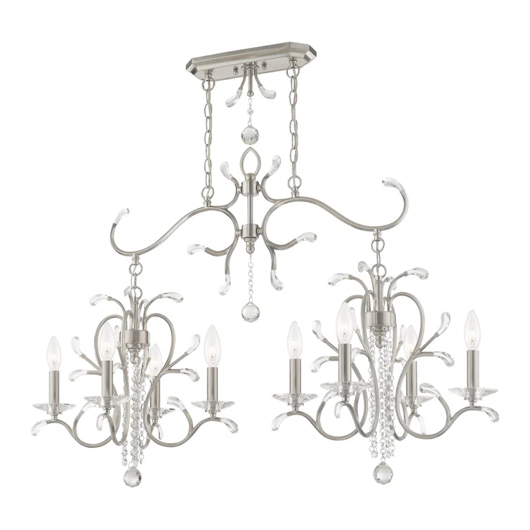 House of Hampton® Everlea 8 - Light Dimmable Linear Chandelier