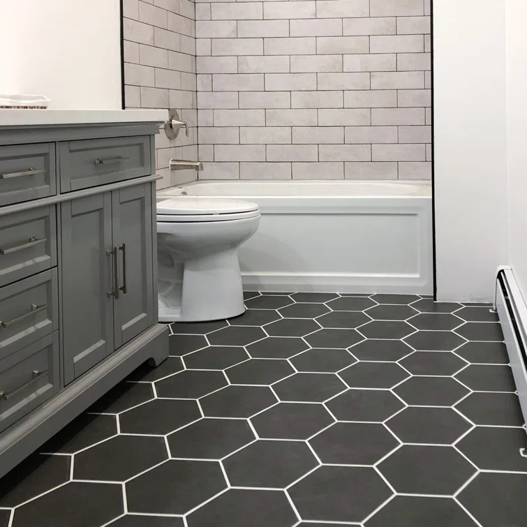 Annata Vintage Hex 8.63" x 9.88" Porcelain Wall & Floor Tile