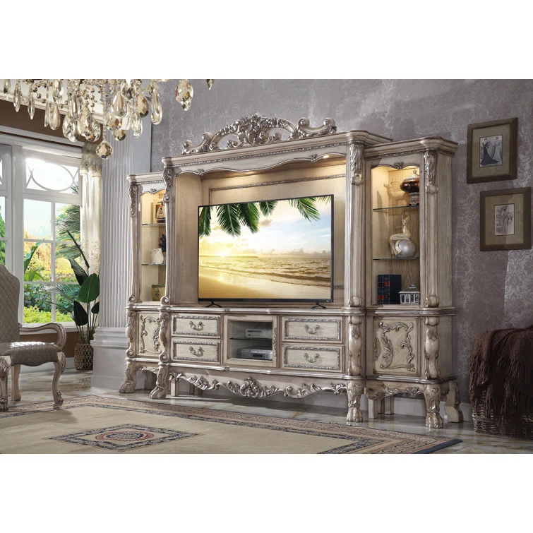 Rosdorf Park Meriel Entertainment Center In Vintage Bone White