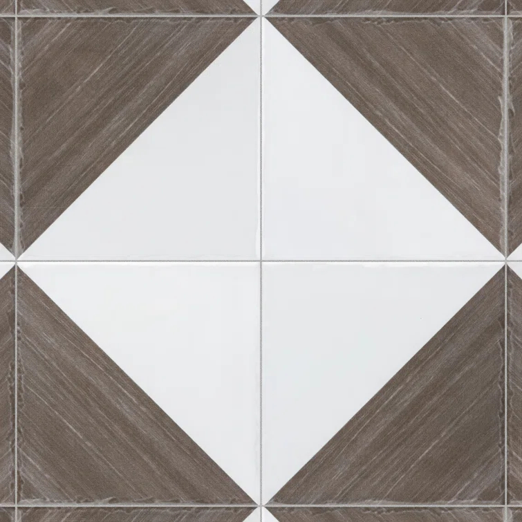 Merola Tile Triangle 6" x 6" Ceramic Patterned Wall Tile