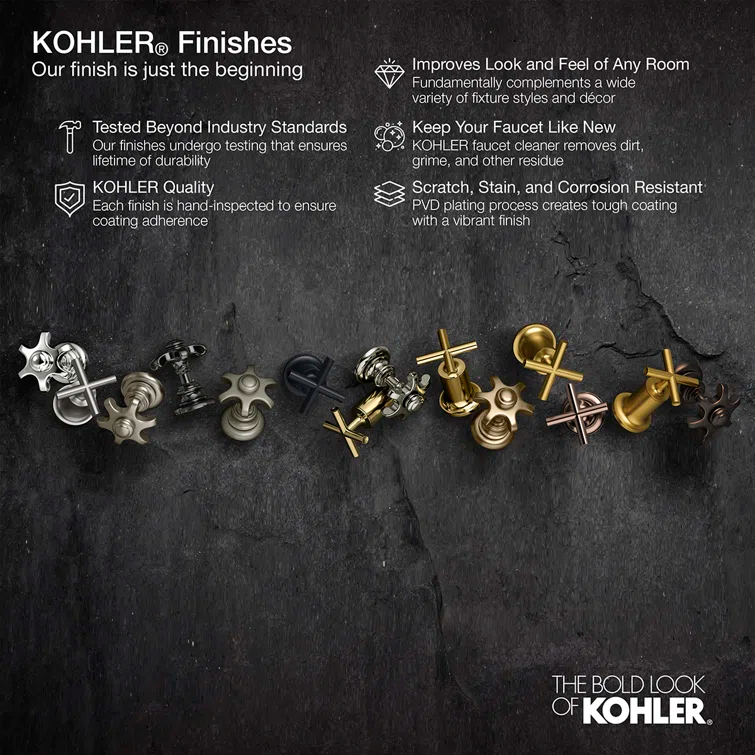 Purist Kohler Rite-Temp Valve Trim with Cross Handle