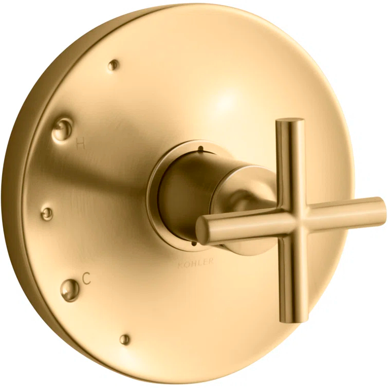 Purist Kohler Rite-Temp Valve Trim with Cross Handle