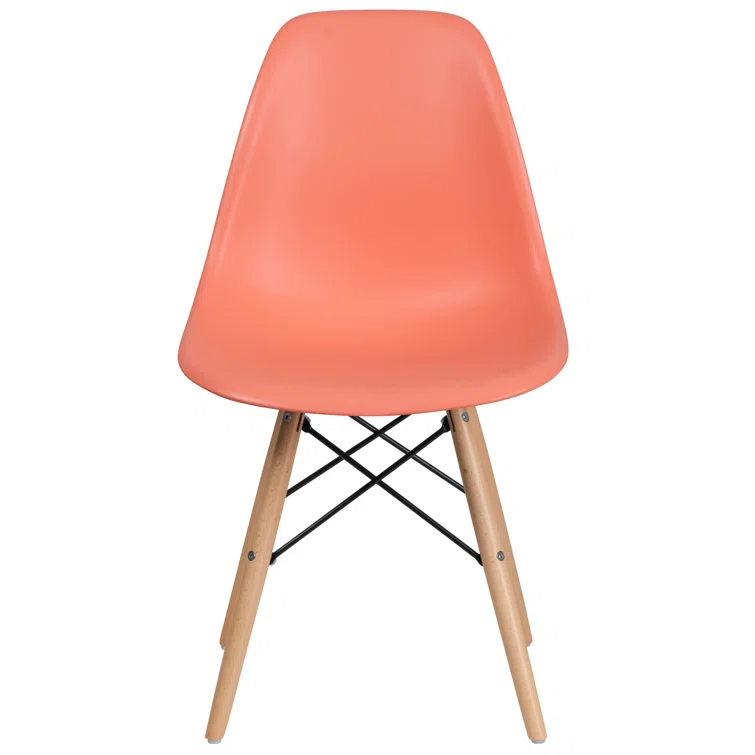 Flash Furniture Chair with Wooden Legs for Versatile Kitchen, Dining Room, Living Room, Library or Desk Use (Set of 2)