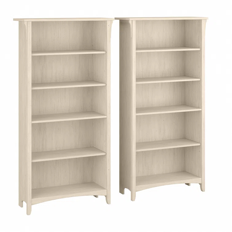 Khadesha Tall 5 Shelf Bookcase - Set Of 2