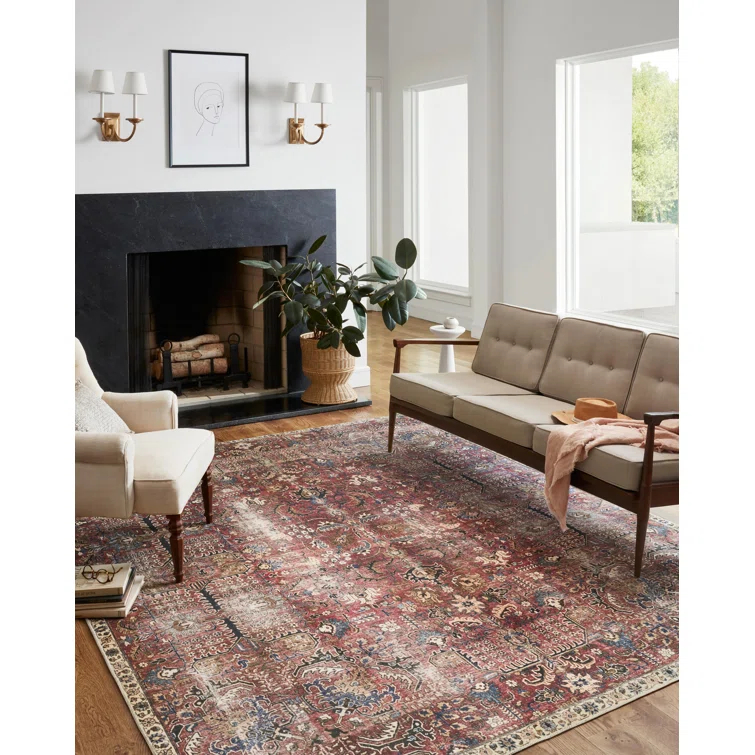 Chris Loves Julia x Loloi Jules Oriental Merlot Rug