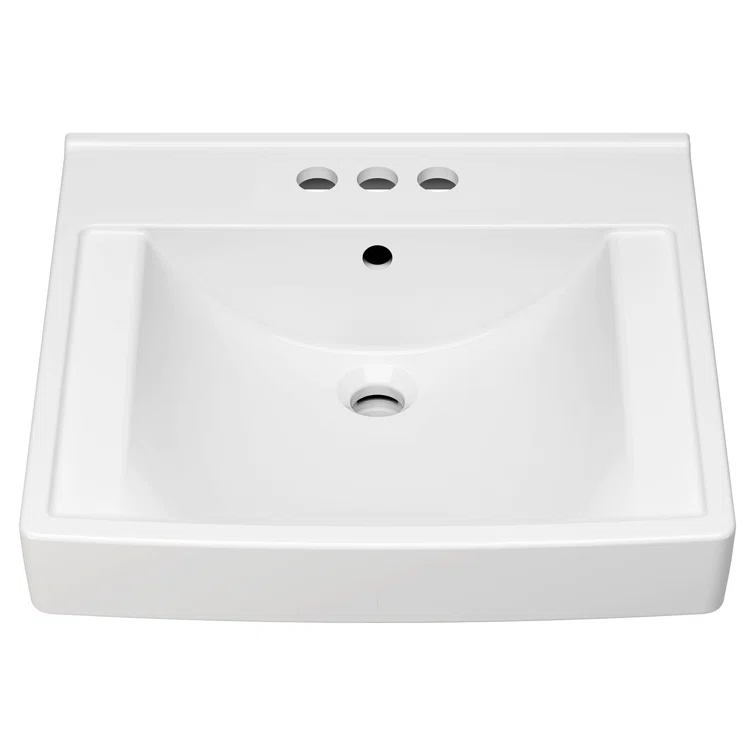 American Standard Decorum 20.25'' White Vitreous China Rectangular Bathroom Sink with Overflow