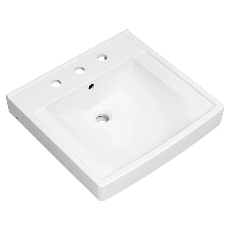 American Standard Decorum 20.25'' White Vitreous China Rectangular Bathroom Sink with Overflow