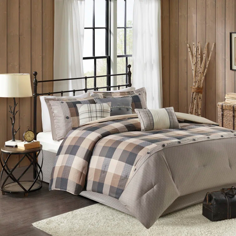 Madison Park Ridge 7 Piece Herringbone Comforter Set