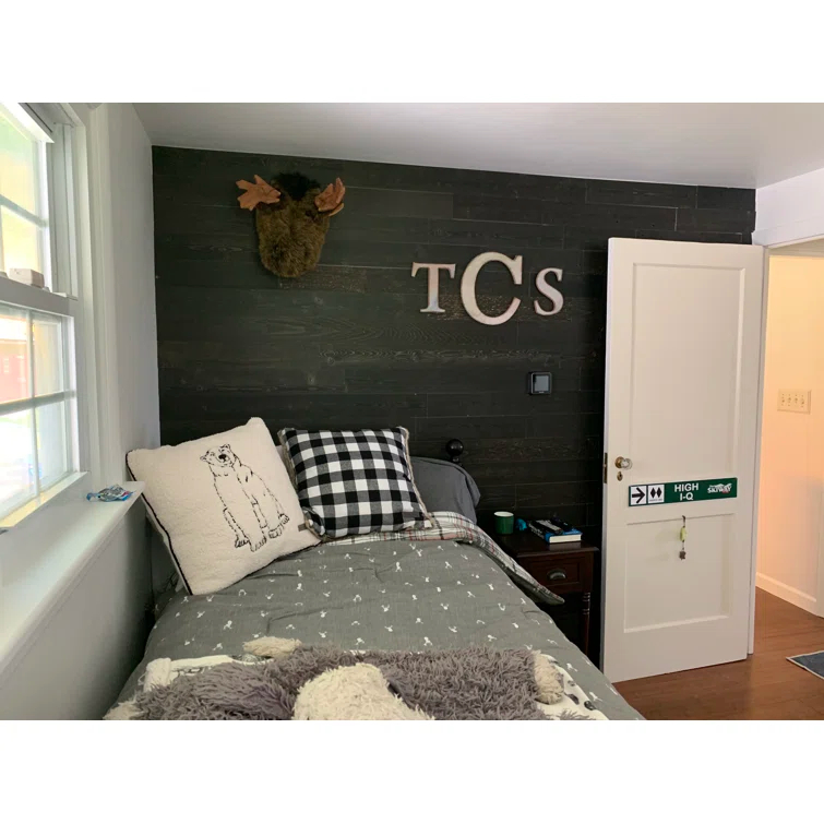 Timberchic River Reclaimed Wooden Wall planks - Simple Peel & Stick Wall Covering Application for DIY Accent Wall & Home Improvement - Modern, Premium Wall Paneling