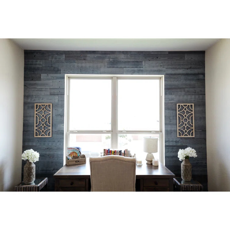 Timberchic River Reclaimed Wooden Wall planks - Simple Peel & Stick Wall Covering Application for DIY Accent Wall & Home Improvement - Modern, Premium Wall Paneling