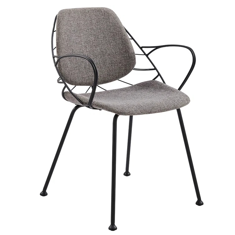 Bevers 18.3'' H Fabric Upholstered Metal Armchair