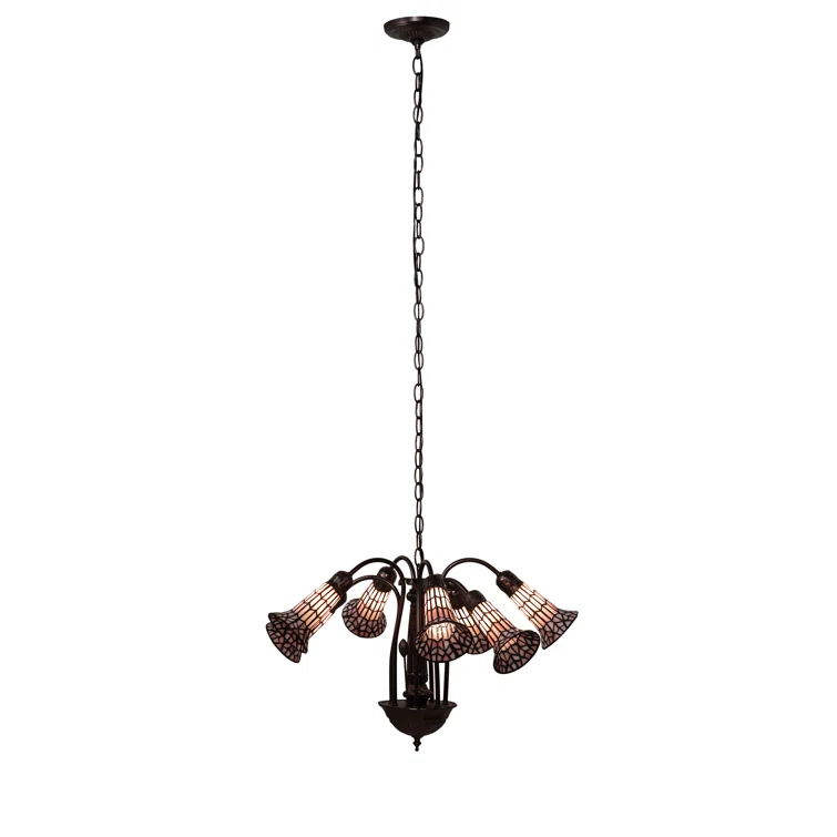 Meyda Tiffany 236532 Stained Glass 7 Light 26" Wide Chandelier - MultiColor