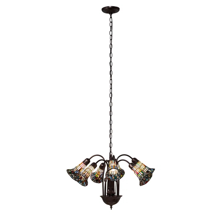 Meyda Tiffany 236531 Stained Glass 7 Light 26" Wide Chandelier - MultiColor