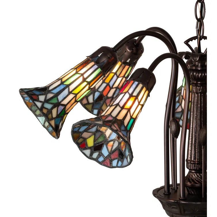 Meyda Tiffany 236531 Stained Glass 7 Light 26" Wide Chandelier - MultiColor