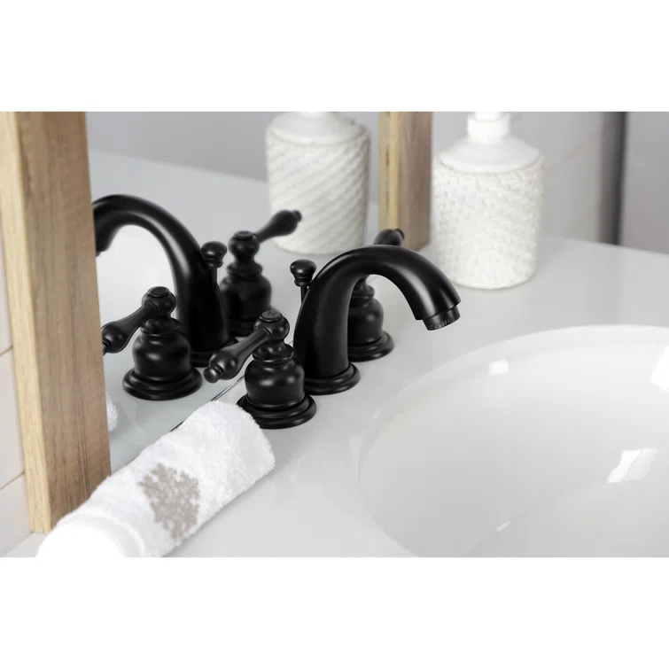 Kingston Brass KB910AL Kingston Brass Victorian Two-Handle 3-Hole Deck Mount Bathroom Faucet with Pop-Up