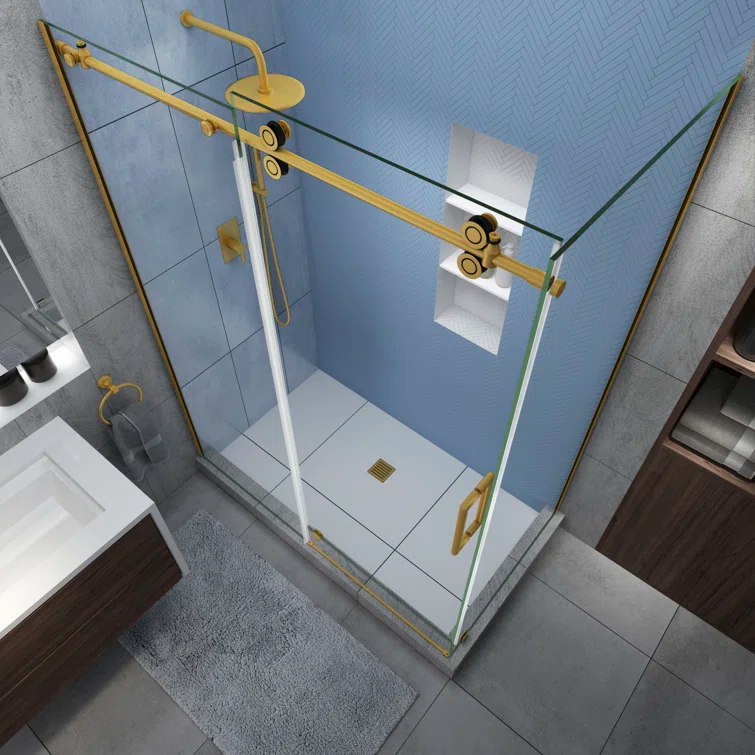 Langham XL 44" - 48" W x 32" D x 80" H Rectangle Shower Enclosure
