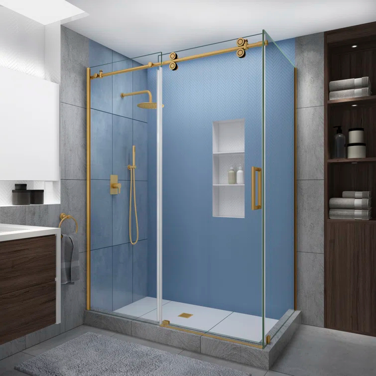 Langham XL 44" - 48" W x 32" D x 80" H Rectangle Shower Enclosure