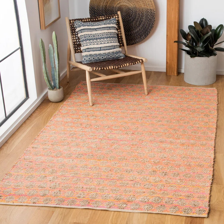Arria Cape Cod Hand Woven 80% Jute, 20% Cotton Polka Dots Rug