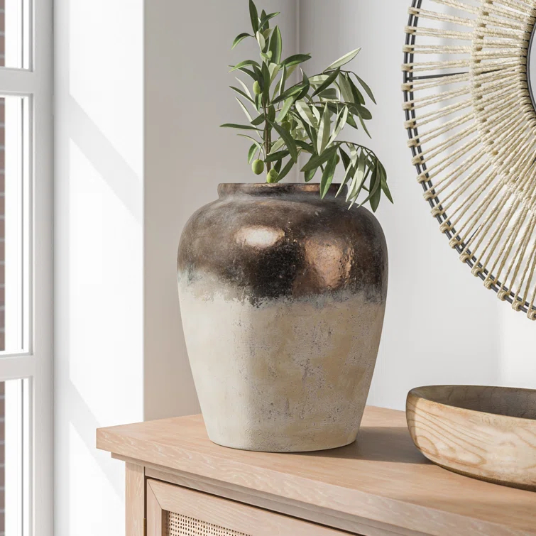 Libra 15.8'' Handmade Terracotta Table Vase