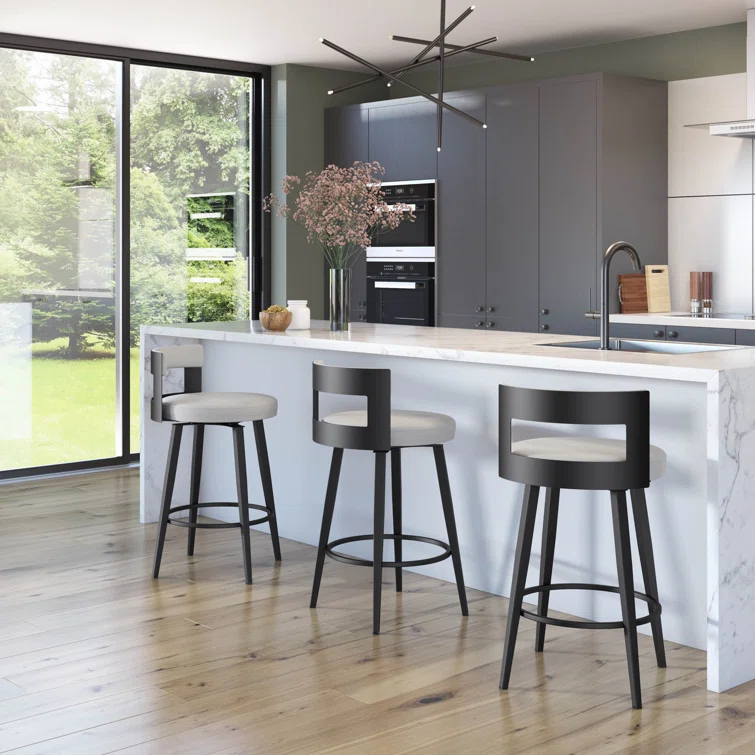 Corda Swivel Upholstered Counter & Bar Stool