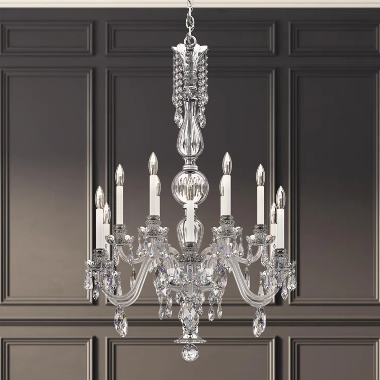 Schonbek Hamilton Nouveau 12 - Light Dimmable Classic / Traditional Chandelier