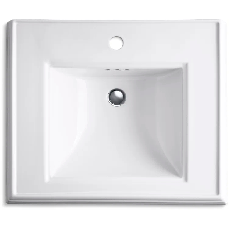 Memoirs® 26.375" Tall Rectangular Pedestal Bathroom Sink with Overflow