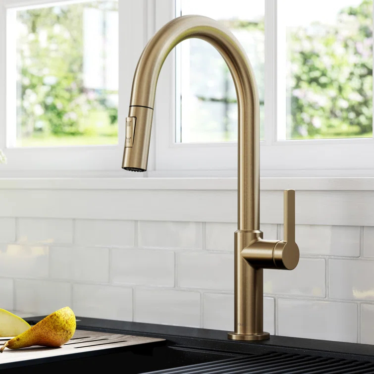 KRAUS Oletto Single Handle Pull Down Kitchen Faucet