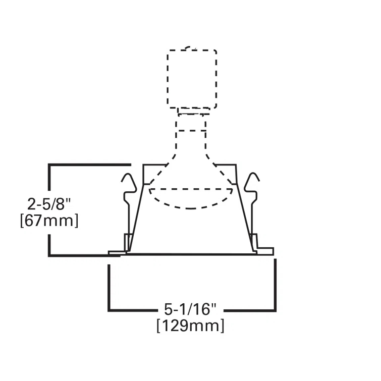 4'' White Reflector Recessed Trim