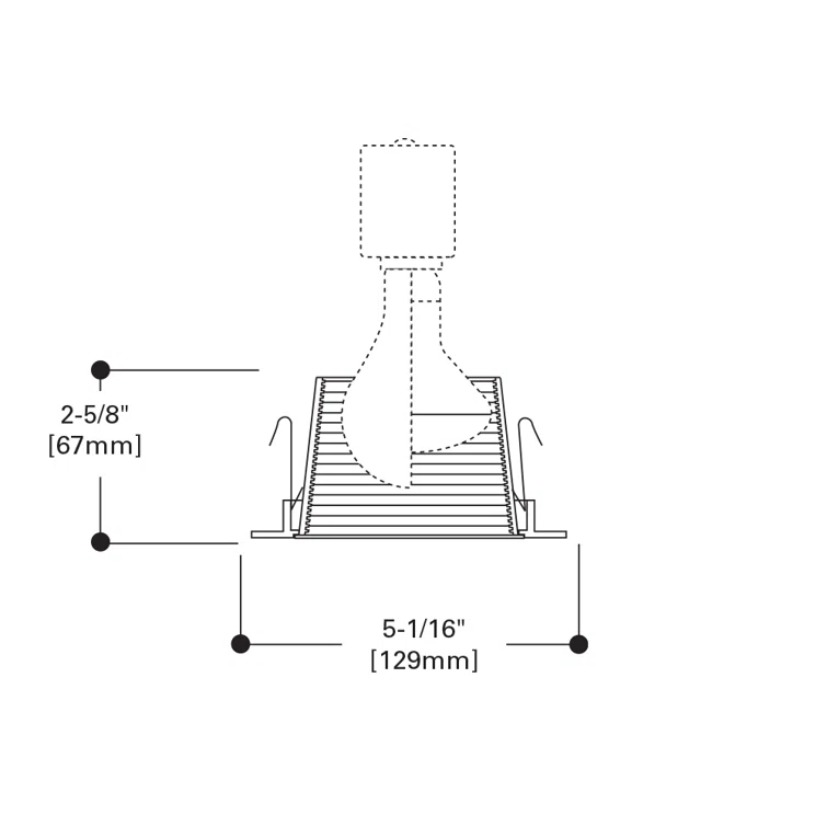 4'' Baffle Recessed Trim