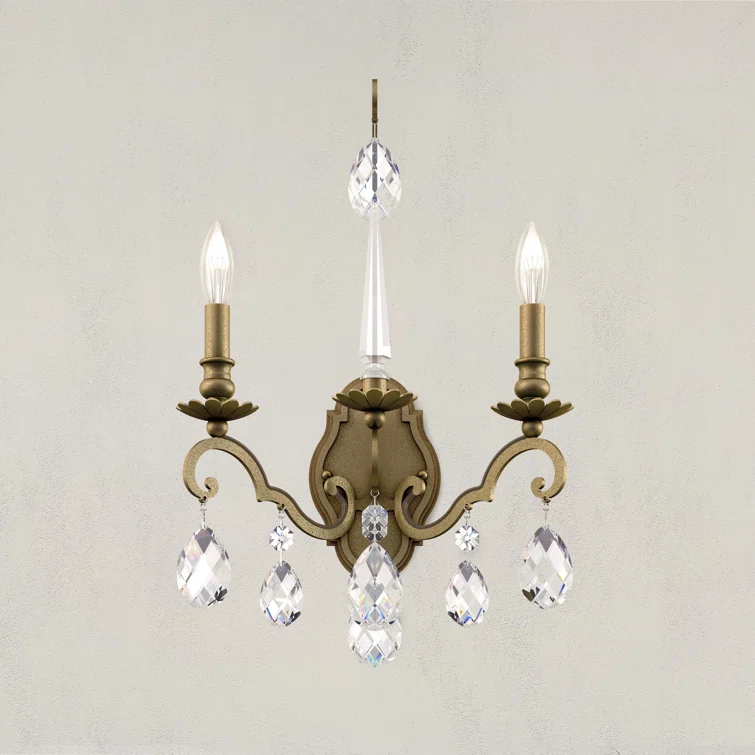 Renaissance Nouveau Steel Candle Wall Light