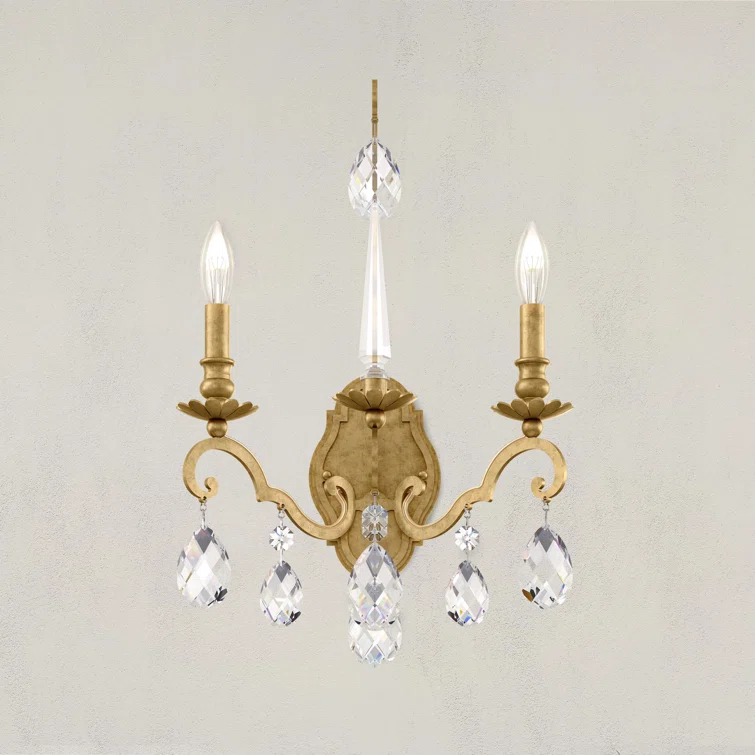 Renaissance Nouveau Steel Candle Wall Light