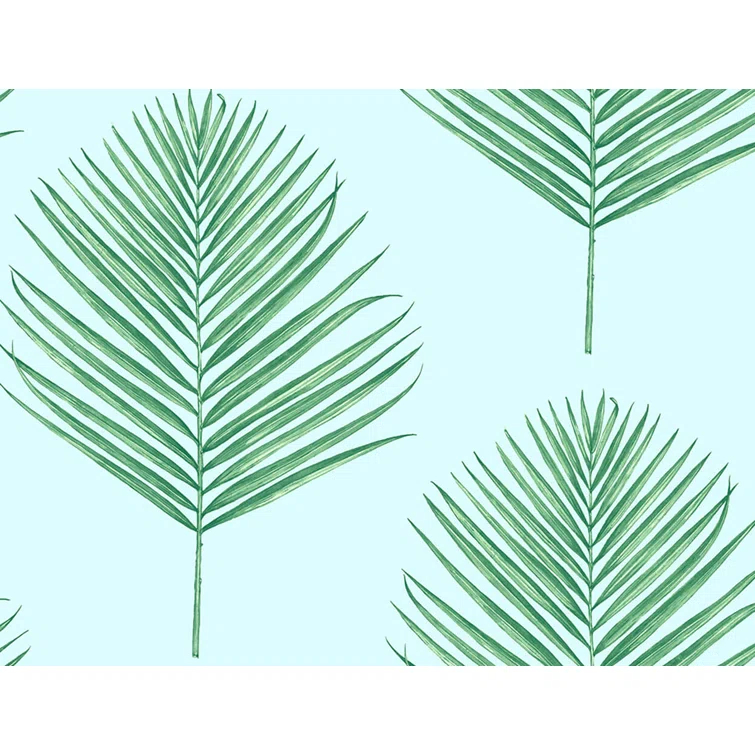 Lillian August Luxe Haven Maui Palm 9' L x 27" W Smooth Peel and Stick Wallpaper Roll