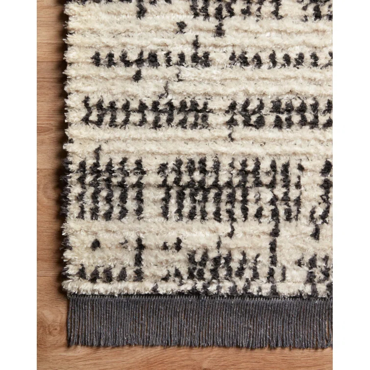 Chris Loves Julia x Loloi Alice Cream/Charcoal Rug