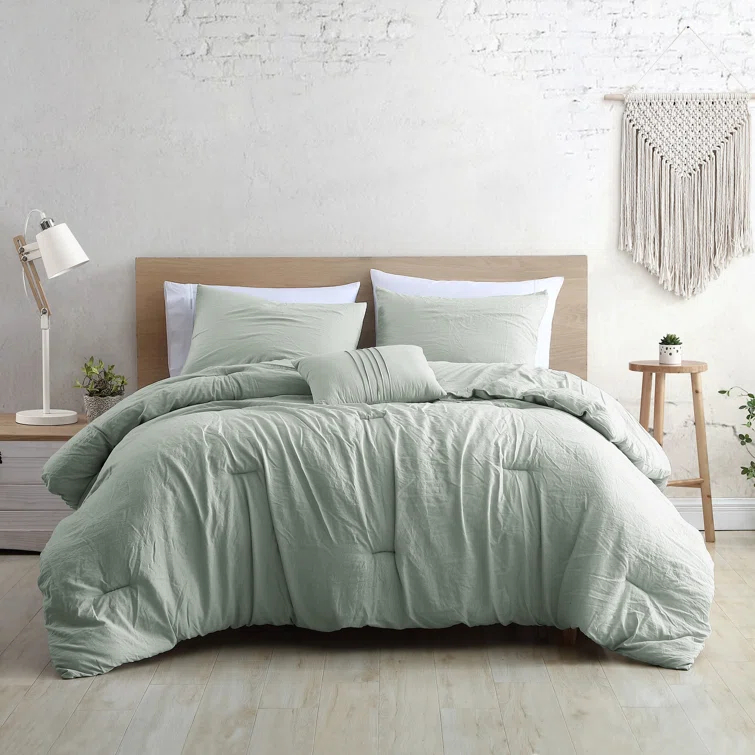 Modern Threads - Beck Comforter Set - Down Alternative Brushed Microfiber - Elegant All Season Bedspread Set - includes Comforter, Shams, & Decorative Pillow