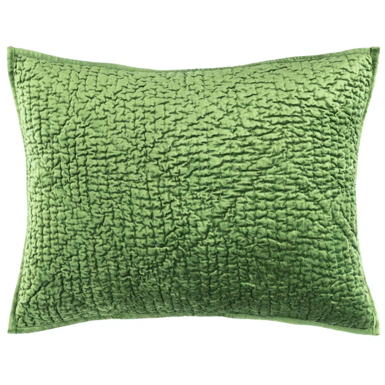 Pine Cone Hill Parisienne Velvet Evergreen Quilted Sham