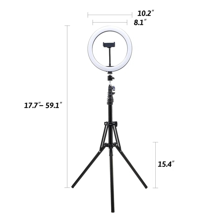 Dimmable Ring Lighting Kit Tripod with Light Stand
