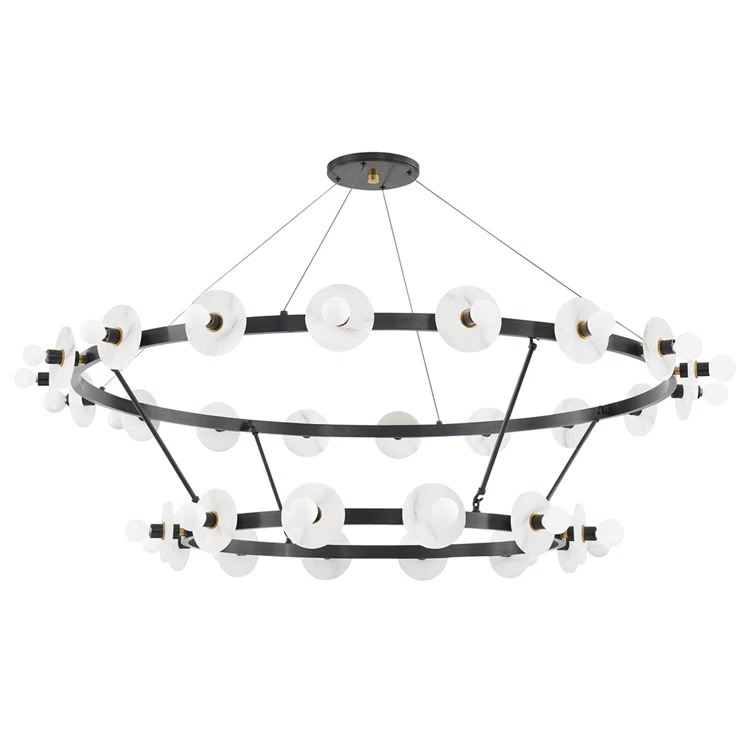 Austen 30 - Light Dimmable Wagon Wheel Chandelier