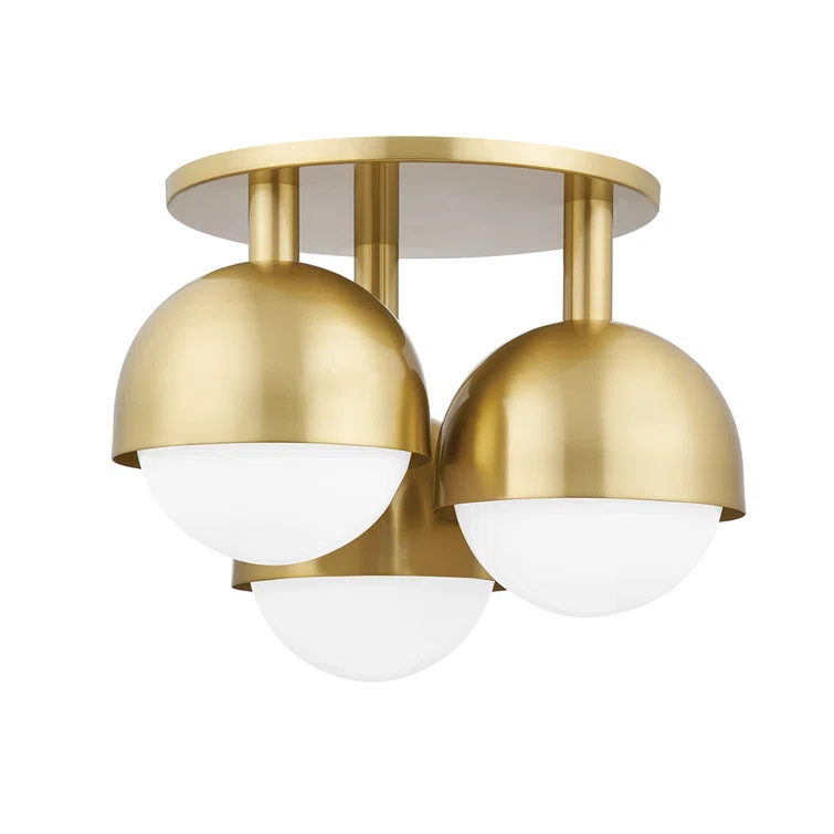 Rangel Semi-Flush Mount - Antique Brass