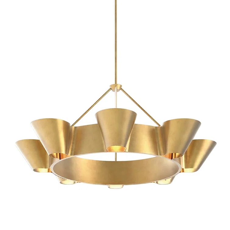 Reeve 8 - Light Dimmable Wagon Wheel Chandelier